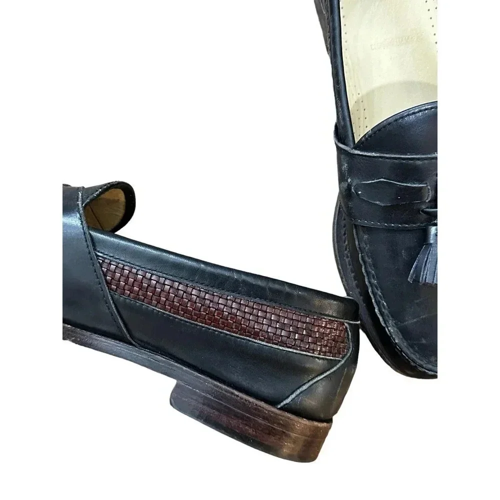 Allen Edmonds Maxfield Goodyear men’s Black Leather Tassel Loafers Size 11 D